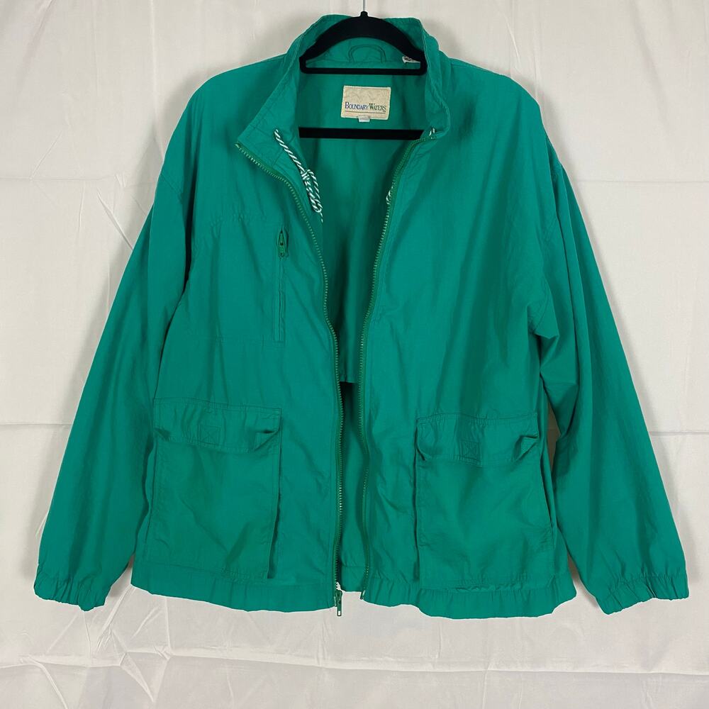 Boundary Waters Vintage, Minnesota Teal Nylon Windbreaker Jacket XL, Gorpcore - Picture 6 of 6